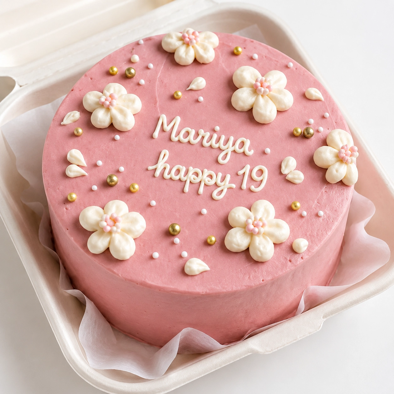 Birthday Bento Cake for Her available in vanilla and chocolate flavors for same day delivery